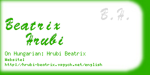 beatrix hrubi business card